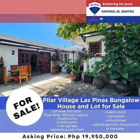 Bungalow 3 Bedroom House For Rent in Pilar Village, Las Piñas .